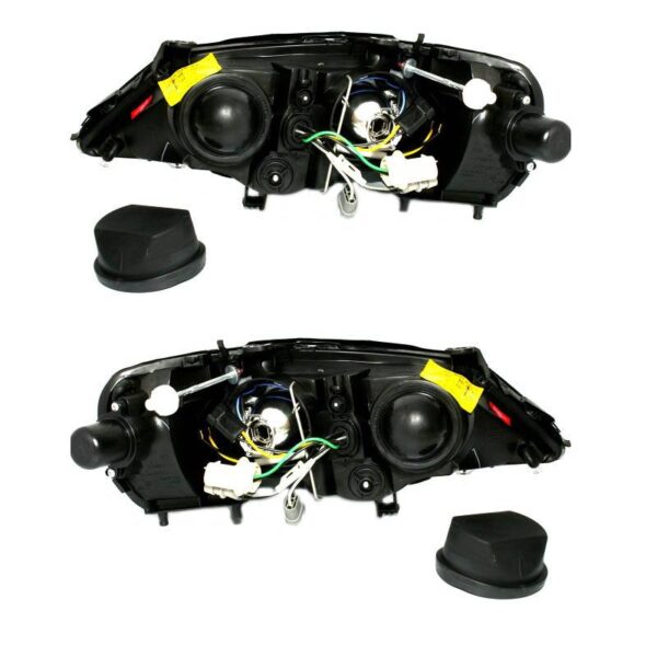 Μπροστινά Φανάρια Set Για Opel Astra G 97-04 Angel Eyes Μαύρα H7/H7 Depo - Image 4