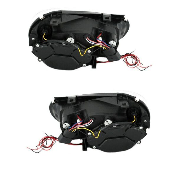 Μπροστινά Φανάρια Set Για Vw Golf IV (4) 97-03 Angel Eyes & Led Μαύρα H1/H1/H1 Sonar - Image 4