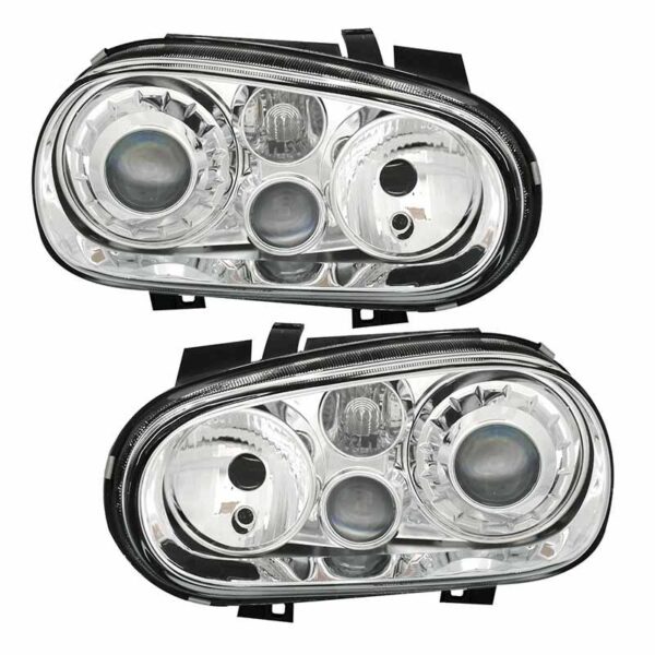 Μπροστινά Φανάρια Set Για Vw Golf IV (4) 97-03 R32 Look Projectors Χρωμίου H7/H7/H3 Depo - Image 2