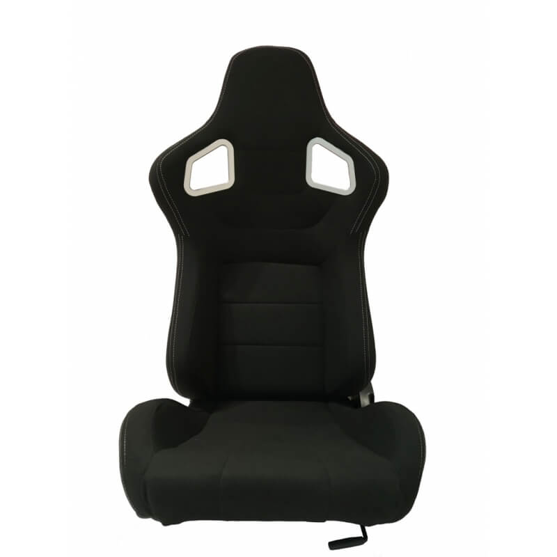 Καθίσματα Bucket RS Ύφασμα Μαύρο Με Άσπρες Ραφές Ζευγάρι 2 Τεμαχίων - Image 2