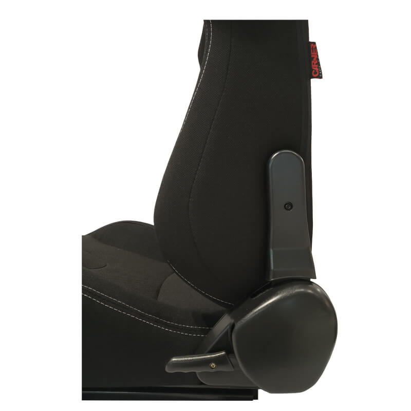 Καθίσματα Bucket RS Ύφασμα Μαύρο Με Άσπρες Ραφές Ζευγάρι 2 Τεμαχίων - Image 3