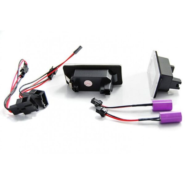 Led Φαναράκια Πινακίδας Για Audi A4 B8 / A5 B8 / Q5 8R / TT 8J / Skoda Yeti Fabia II Superb B6 Combi / VW Passat B6 Combi Canbus Με 3 Led - Image 2