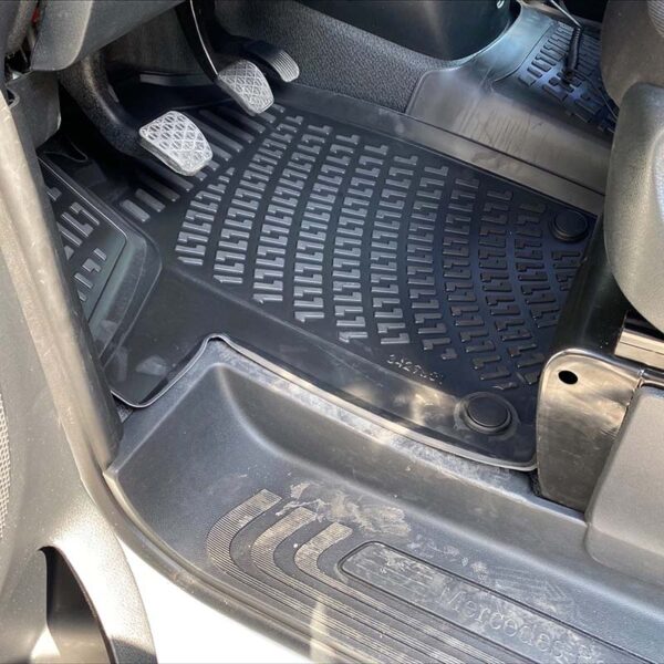 Πατάκια Σκαφάκια 3D Από Λάστιχο TPE Για Mercedes Vito W447 2014- RL117500 /Viano 2014- Rizline 3 Τεμάχια Μαύρα - Image 4