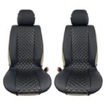 Πλατοκαθίσματα Μπροστινά Δερματίνη Royal Μαύρο 2 Τεμάχια