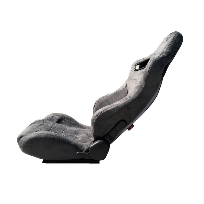 Καθίσματα Bucket R8 Suede Αλκαντάρα Γκρι Ζευγάρι 2 Τεμαχίων - Image 4