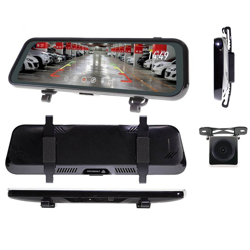 Κάμερα Οπισθοπορείας Ζωντανής Ροής & Καταγραφής Με Οθόνη Υψηλής Ανάλυσης 9 "1080P Για Τοποθέτηση Στον Καθρέφτη Gator GRV90MKT - Image 2